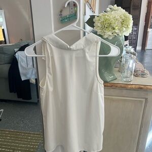 Glam Ivory Sleeveless Blouse
